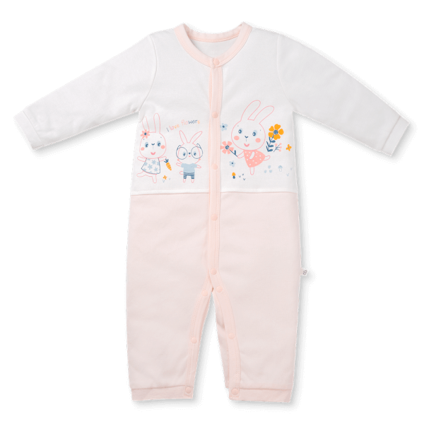 Bodysuit đông vải mỏng Animo MN0925025_M9550 (0-12M,Hồng)