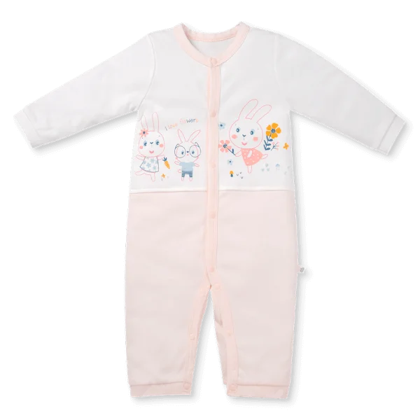 Bodysuit đông vải mỏng Animo MN0925025_M9550 (0-12M,Hồng)