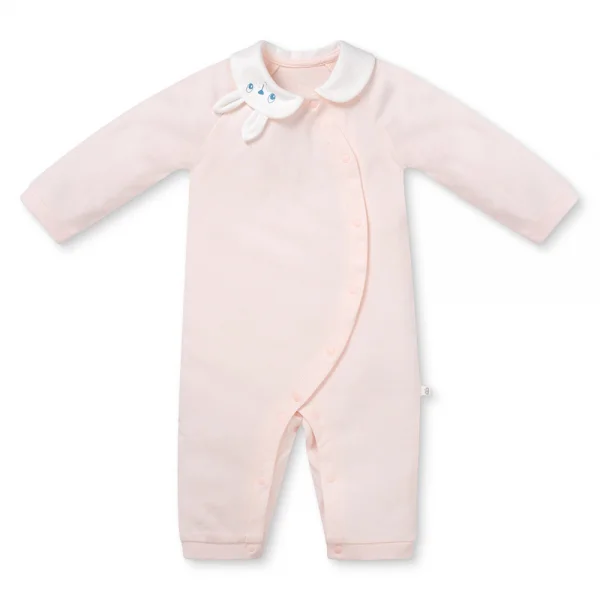 Bodysuit đông vải mỏng Animo MN0925024_M9549 (0-12M,Hồng)