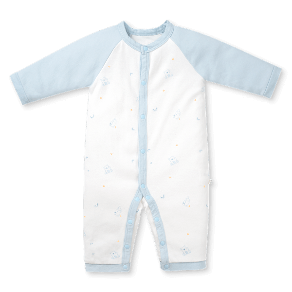 Bodysuit đông vải mỏng Animo MN0925023_M9548 (0-12M,Xanh)