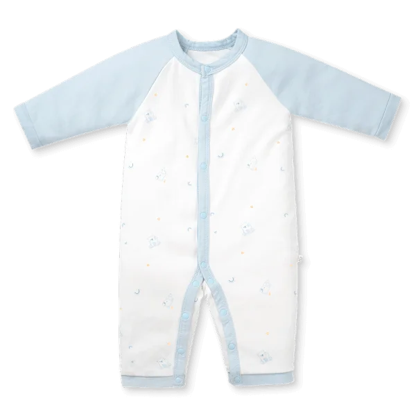 Bodysuit đông vải mỏng Animo MN0925023_M9548 (0-12M,Xanh)