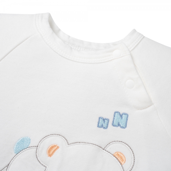 Bodysuit đông vải mỏng Animo MN0925022_M9547 (0-12M,Xanh)