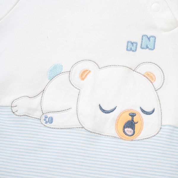 Bodysuit đông vải mỏng Animo MN0925022_M9547 (0-12M,Xanh)