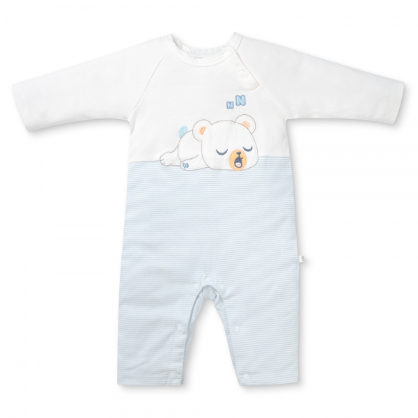 Bodysuit đông vải mỏng Animo MN0925022_M9547 (0-12M,Xanh)