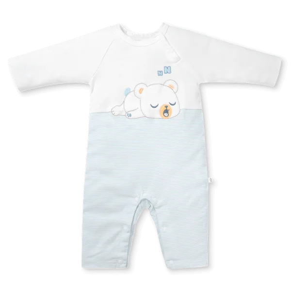 Bodysuit đông vải mỏng Animo MN0925022_M9547 (0-12M,Xanh)