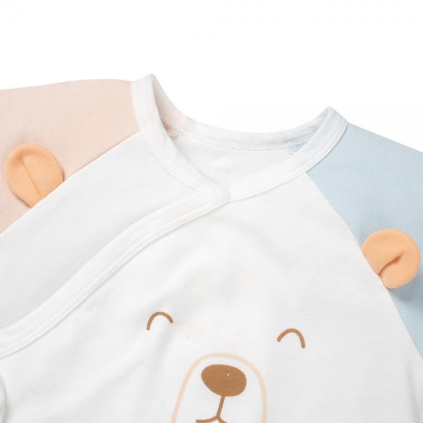 Bodysuit đông vải mỏng Animo MN0925020_M9545 (0-12M,Xanh)