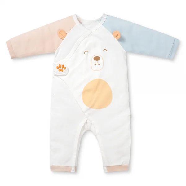 Bodysuit đông vải mỏng Animo MN0925020_M9545 (0-12M,Xanh)