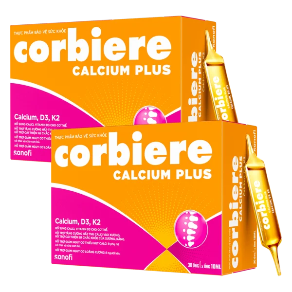 Combo 2 Thực phẩm bảo vệ sức khỏe Corbiere Calcium Plus