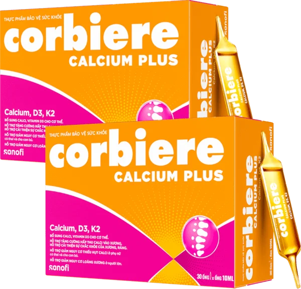 Combo 2 Thực phẩm bảo vệ sức khỏe Corbiere Calcium Plus
