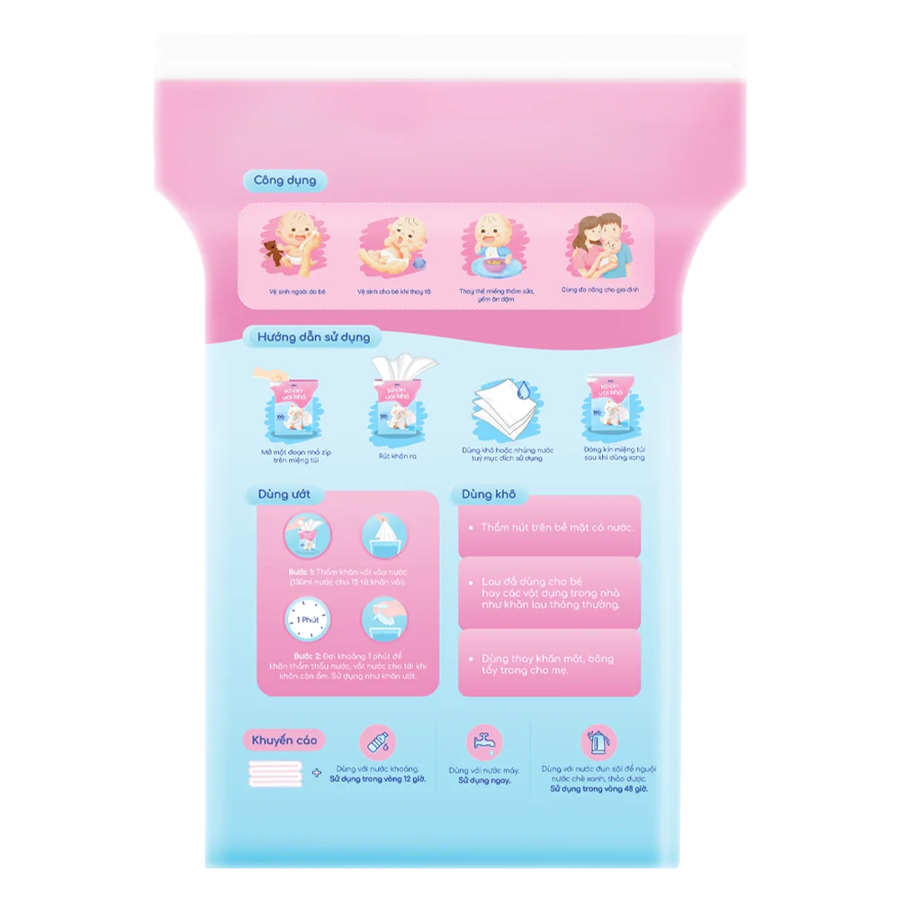 Khăn vải khô đa năng Animo (240 tờ)