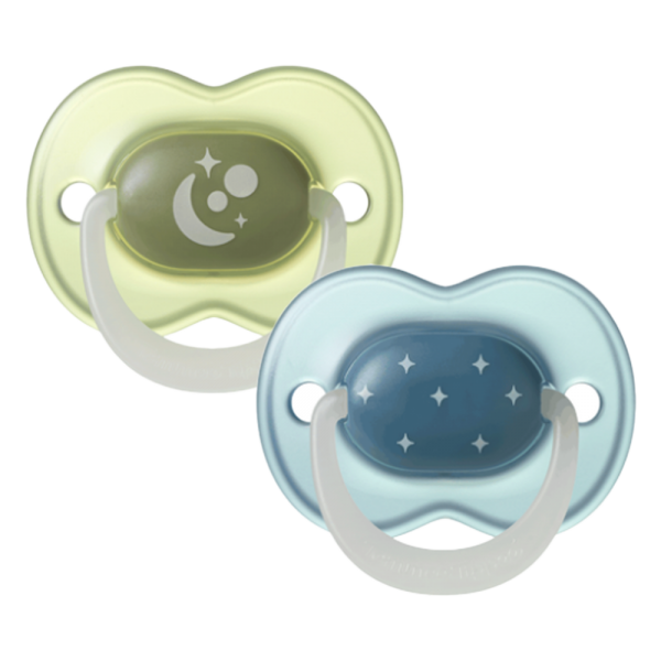 Ty Ngậm Dạ Quang Cho Bé Tommee Tippee Night Glow 6-18 Tháng (Vỉ Đôi) (Giao mẫu ngẫu nhiên)