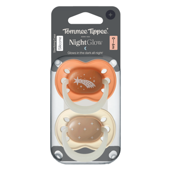 Ty ngậm dạ quang cho bé Tommee Tippee Night Glow 0-6 tháng (vỉ đôi) (giao mẫu ngẫu nhiên)