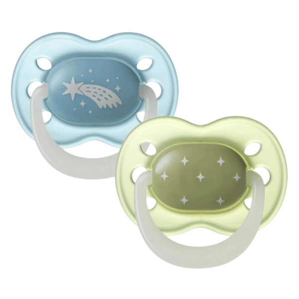 Ty ngậm dạ quang cho bé Tommee Tippee Night Glow 0-6 tháng (vỉ đôi) (giao mẫu ngẫu nhiên)