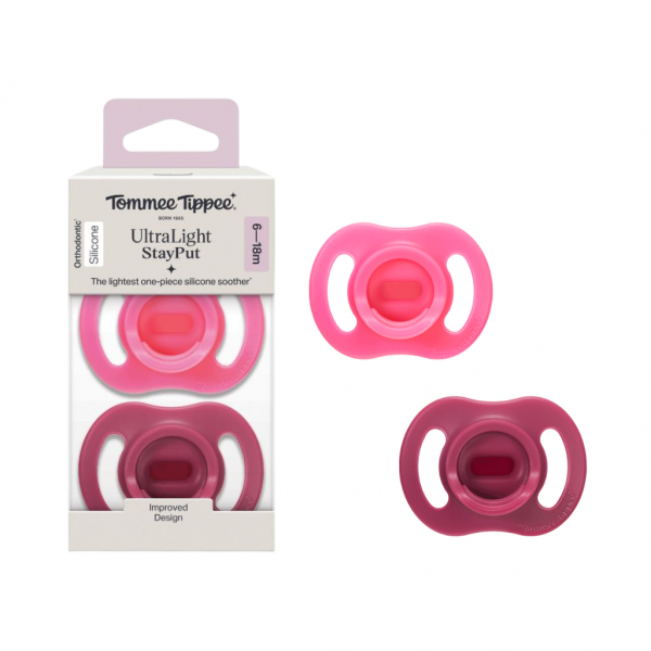 Ty ngậm silicon siêu nhẹ cho bé Tommee Tippee Ultra Light 6-18 tháng (vỉ đôi) (giao mẫu ngẫu nhiên)