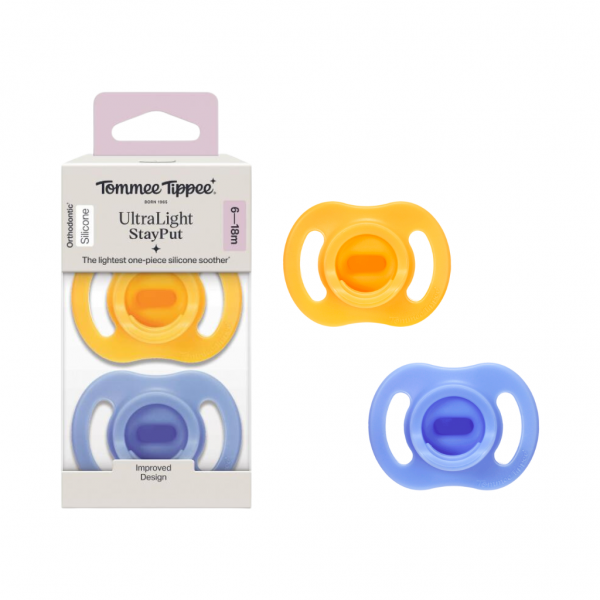 Ty ngậm silicon siêu nhẹ cho bé Tommee Tippee Ultra Light 6-18 tháng (vỉ đôi) (giao mẫu ngẫu nhiên)
