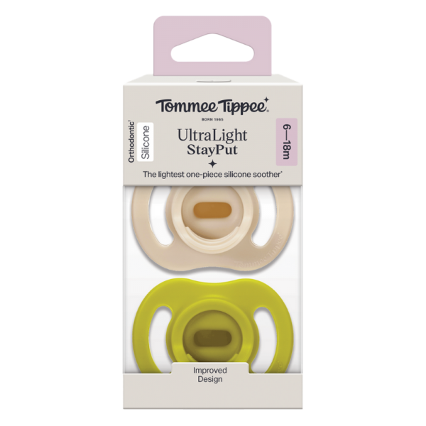 Ty ngậm silicon siêu nhẹ cho bé Tommee Tippee Ultra Light 6-18 tháng (vỉ đôi) (giao mẫu ngẫu nhiên)