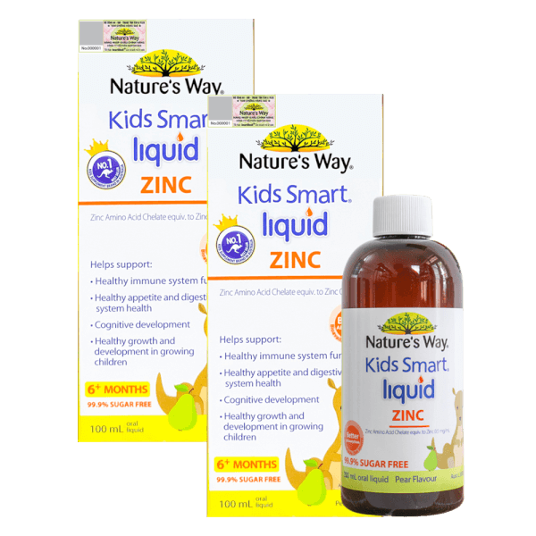Combo 2 Thực phẩm bảo vệ sức khỏe Nature’s Way Kids Smart Liquid ZinC