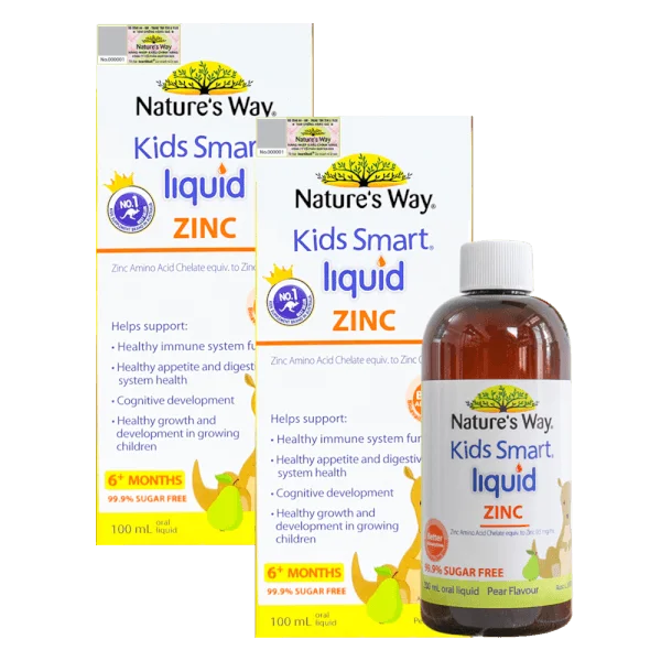 Combo 2 Thực phẩm bảo vệ sức khỏe Nature’s Way Kids Smart Liquid ZinC