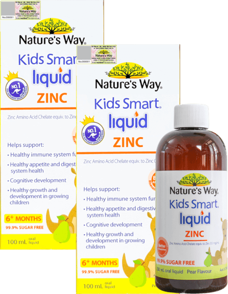 Combo 2 Thực phẩm bảo vệ sức khỏe Nature’s Way Kids Smart Liquid ZinC