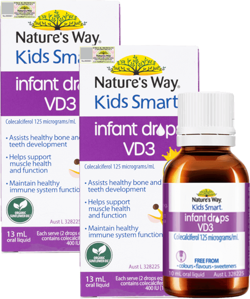 Combo 2 Thực phẩm bảo vệ sức khỏe Nature's Way Kids Smart Infant Drops VD3