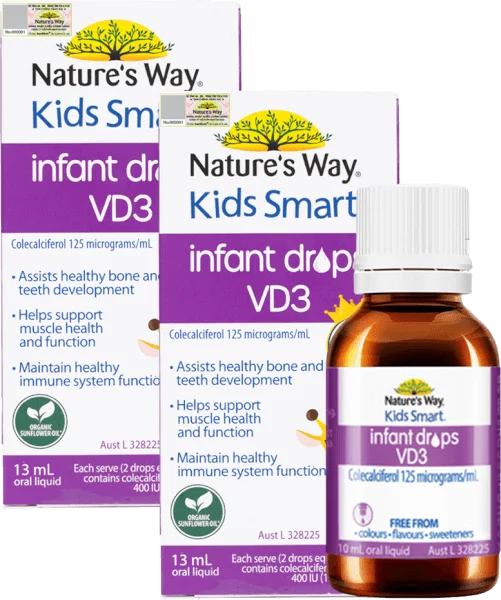 Combo 2 Thực phẩm bảo vệ sức khỏe Nature's Way Kids Smart Infant Drops VD3