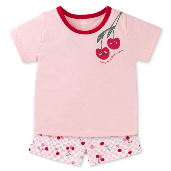 Bộ bé gái ngắn Animo Easy TX1125016 (1-4Y,Hồng,TT02)