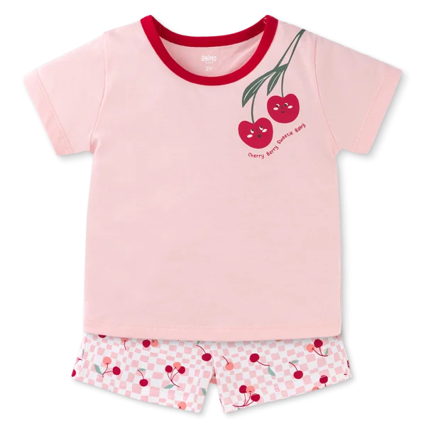 Bộ bé gái ngắn Animo Easy TX1125016 (1-4Y,Hồng,TT02)