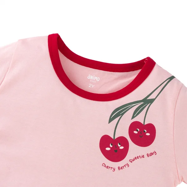 Bộ bé gái ngắn Animo Easy TX1125016 (1-4Y,Hồng,TT02)