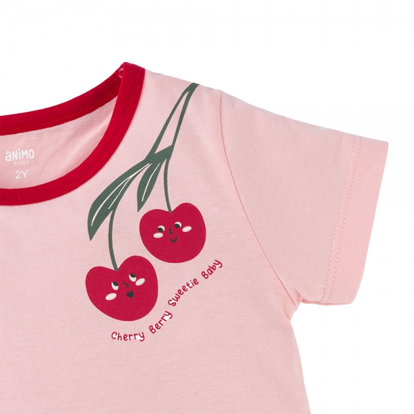 Bộ bé gái ngắn Animo Easy TX1125016 (1-4Y,Hồng,TT02)