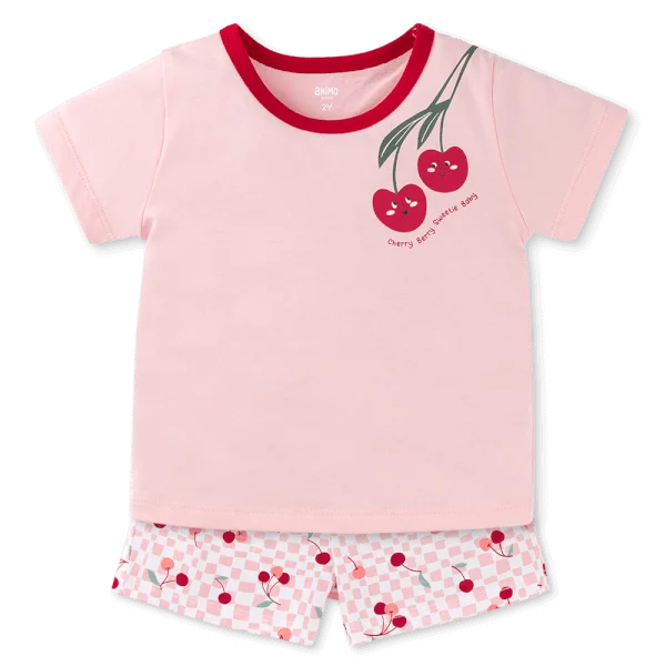 Bộ bé gái ngắn Animo Easy TX1125016 (1-4Y,Hồng,TT02)