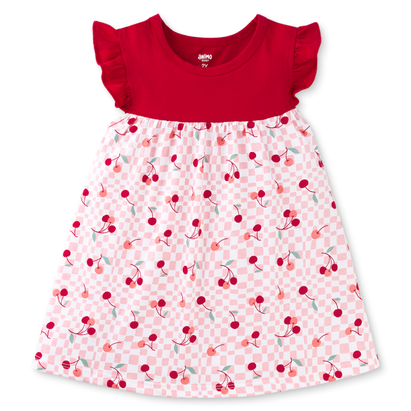 Đầm bé gái Animo Easy TX1125015 (1-4Y,Đỏ-hồng,TT02)