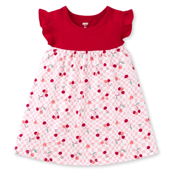Đầm bé gái Animo Easy TX1125015 (1-4Y,Đỏ-hồng,TT02)