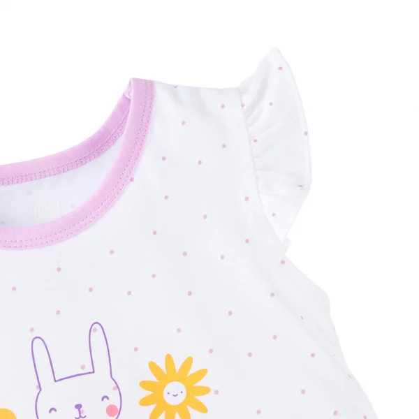 Đầm bé gái Animo Easy TX1125012 (1-4Y,Trắng-tím,TT02)