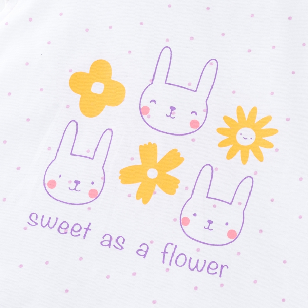 Đầm bé gái Animo Easy TX1125012 (1-4Y,Trắng-tím,TT02)