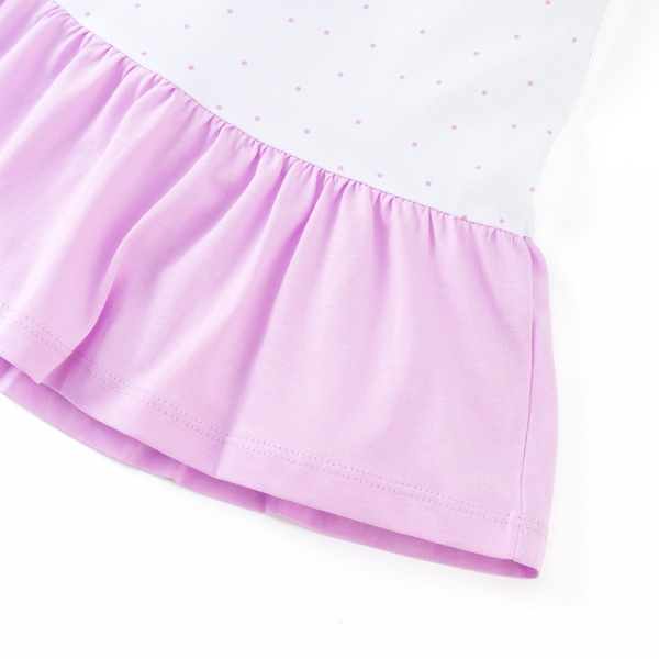 Đầm bé gái Animo Easy TX1125012 (1-4Y,Trắng-tím,TT02)