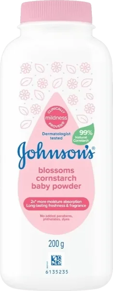 Phấn em bé hương hoa Johnson's Blossoms Cornstarch Baby Powder 200g