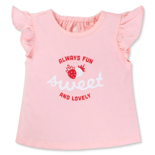 Bộ bé gái áo tay tiên váy bí Animo TX1125054 (1-6Y,Hồng-trắng,TT02)