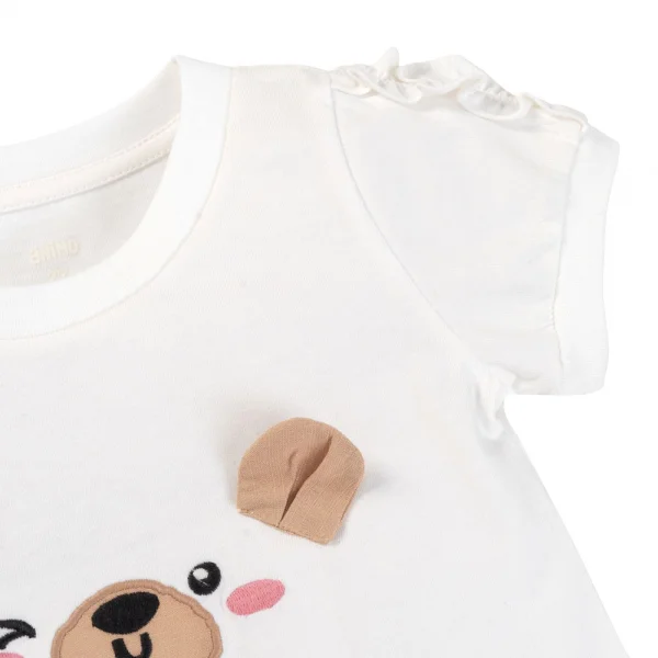 Bộ bé gái ngắn chân váy Animo TX1125052 (1-6Y,Trắng-đỏ,DD01)