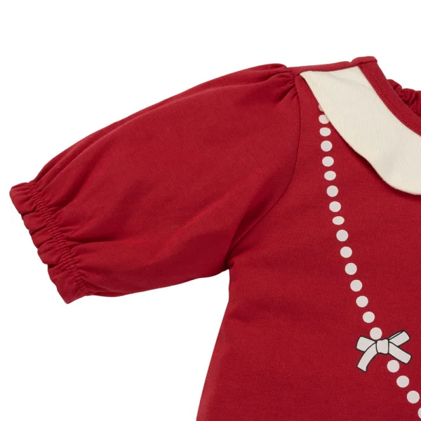 Bộ bé gái ngắn tay lửng váy xếp li Animo TX1125051 (1-6Y,Đỏ-kem,DD02)