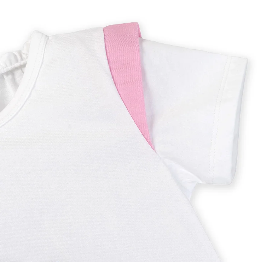 Bộ ngắn bé gái Animo LU1225036 (1-6Y,Trắng-hồng,TT02)