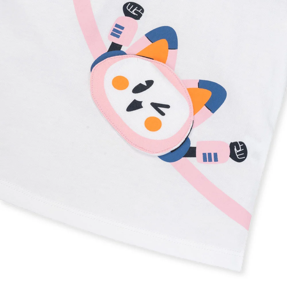 Bộ ngắn bé gái Animo LU1225036 (1-6Y,Trắng-hồng,TT02)