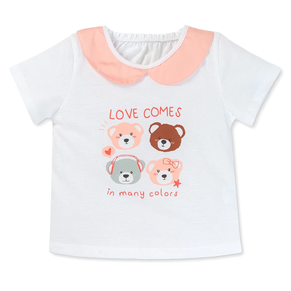 Bộ bé gái váy xếp li Animo LU1125043 (1-6Y,Trắng-hồng,TT02)