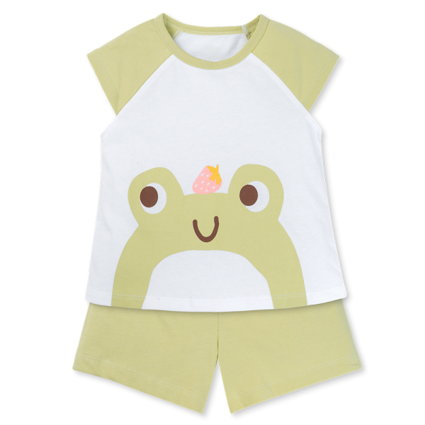 Bộ bé gái ngắn Animo Easy LU1025023 (1-4Y,Trắng-bơ,TT02)