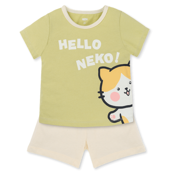 Bộ bé gái ngắn Animo Easy LU1025022 (1-4Y,Bơ-kem,TT02)