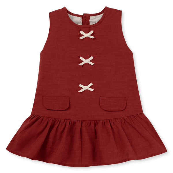 Đầm vải bé gái Animo TX1225044 (1-6Y,Đỏ,DD01)