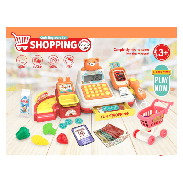 Bộ máy tính tiền gấu con thông minh, màn hình hiển thị số, thanh toán và quét mã tự động LH16881340 C508