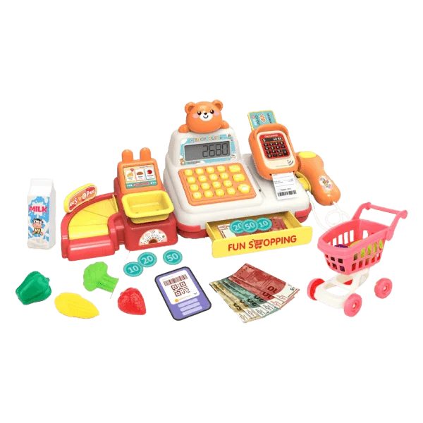 Bộ máy tính tiền gấu con thông minh, màn hình hiển thị số, thanh toán và quét mã tự động LH16881340 C508