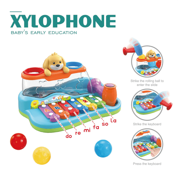 Bộ đàn Xylophone gõ bóng đa sắc màu LH16881339 C508