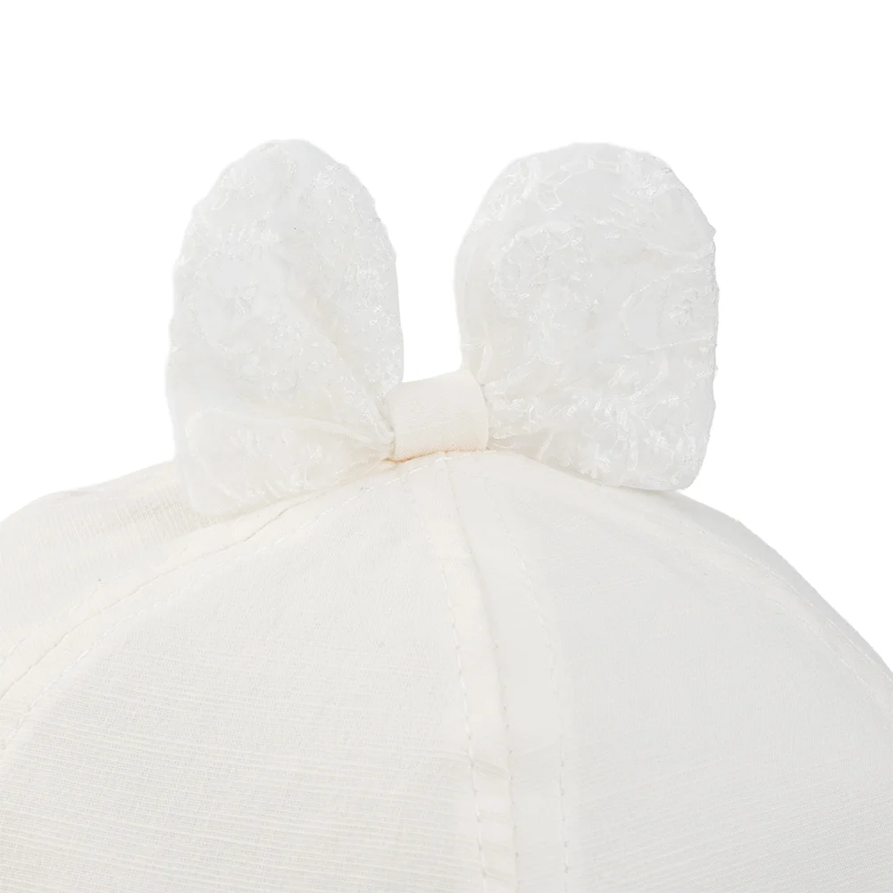 Nón bé gái lớn 3-6Y vành tròn Animo A2510_MN013 (50cm, Kem)