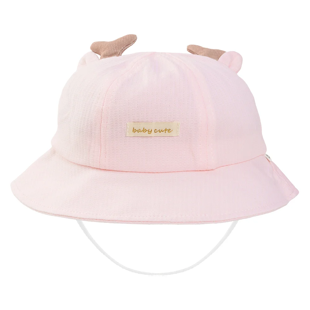 Nón bé gái lớn 3-6Y vành tròn Animo A2510_MN012 (50cm, Hồng nhạt)